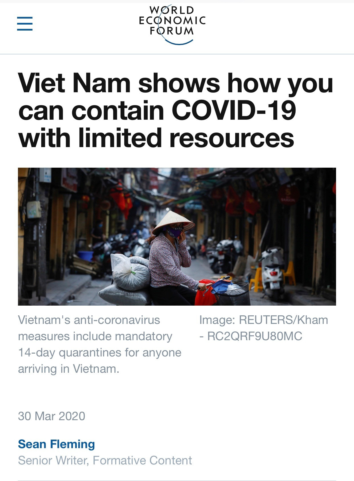 Truyền thông quốc tế đánh giá cao Việt Nam trong công tác phòng, chống dịch Covid-19 - Ảnh 2.