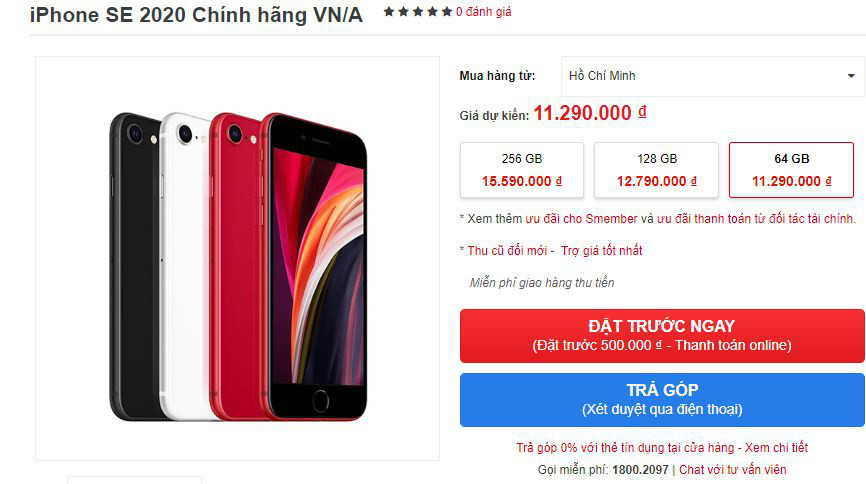 iPhone SE 2020 được đặt trước tại Việt Nam với giá chỉ hơn 10 triệu đồng - Ảnh 1.