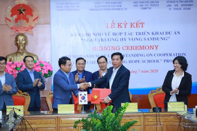 Samsung tiếp tục xây dựng Trường học Hy vọng thứ tư tại Lạng Sơn - Ảnh 1.