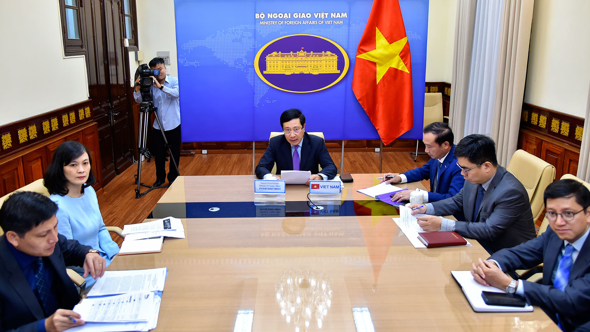 Phó Thủ tướng, Bộ trưởng Ngoại giao Phạm Bình Minh dự Hội nghị Bộ trưởng Ngoại giao trực tuyến G20 - Ảnh 1.