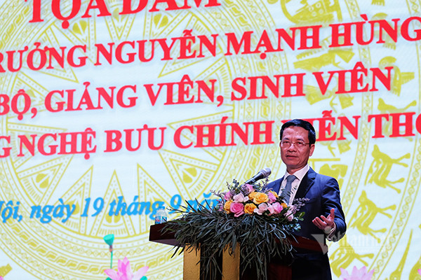 Toàn văn phát biểu của Bộ trưởng Nguyễn Mạnh Hùng tại buổi làm việc với Học viện Công nghệ Bưu chính Viễn thông - Ảnh 1.