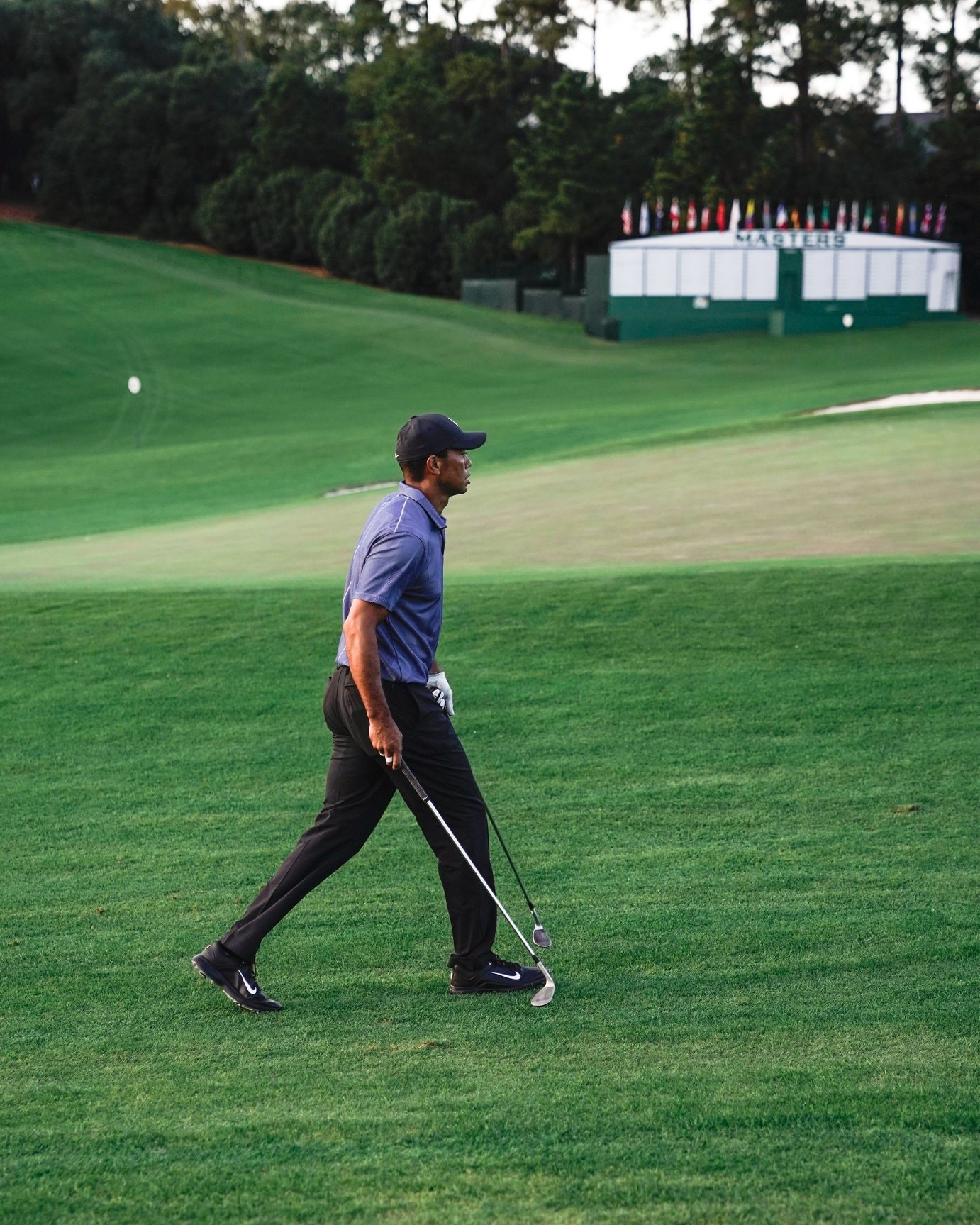 Tiger Woods đến Augusta National vào Chủ nhật để bắt đầu hành trình tại Masters 2020 - Ảnh 1.