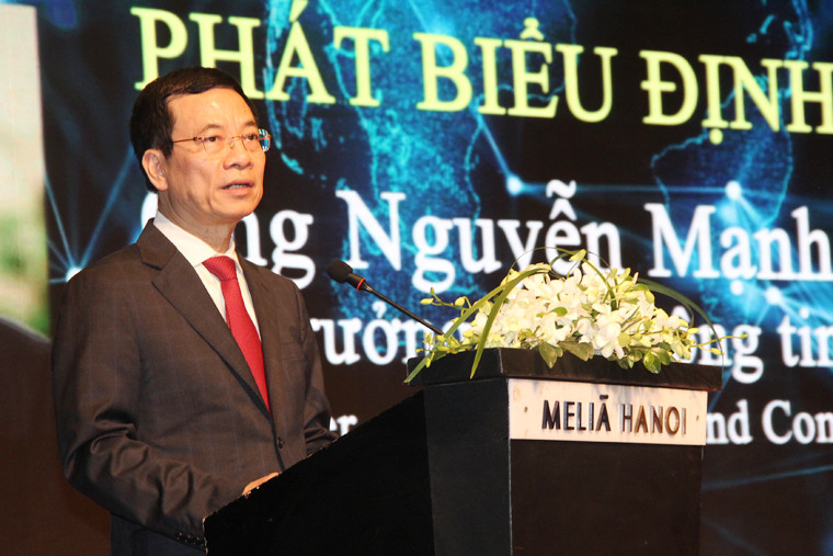Toàn văn phát biểu của Bộ trưởng Nguyễn Mạnh Hùng tại Ngày An toàn thông tin Việt Nam 2020 - Ảnh 1.