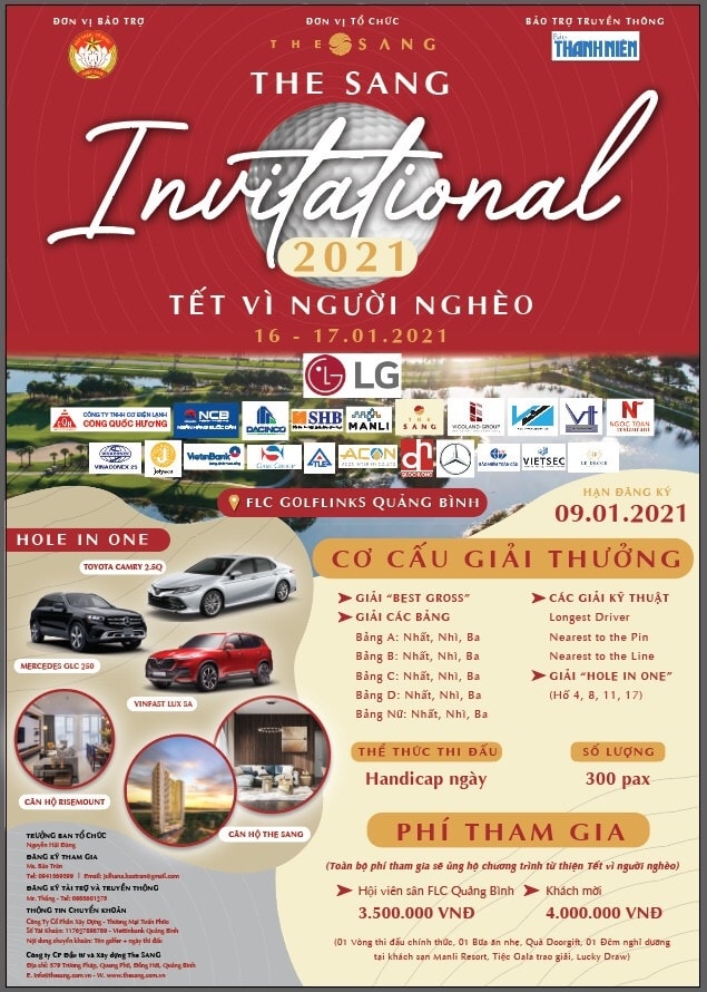 Giải golf “The Sang Invitational 2021 – Tết vì người nghèo” chuẩn bị khởi tranh - Ảnh 1.