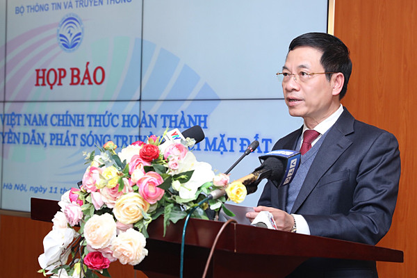 Toàn văn phát biểu của Bộ trưởng Nguyễn Mạnh Hùng  tại họp báo công bố Việt Nam chính thức ngừng phát sóng truyền hình tương tự, hoàn thành số hóa truyền hình mặt đất - Ảnh 1.