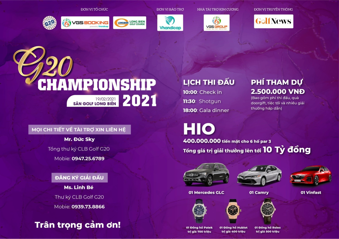 G20 Championship 2021: Giải đấu hấp dẫn ngay sau Tết Nguyên đán - Ảnh 1.