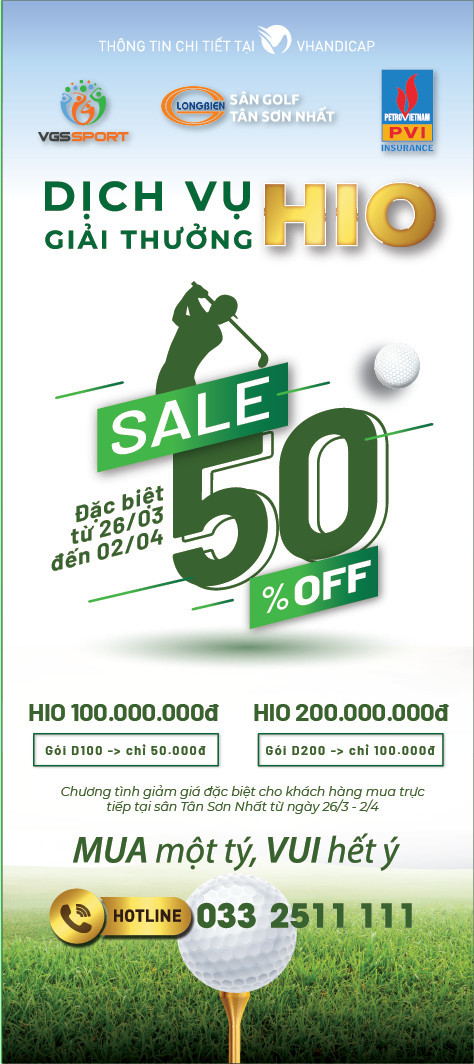 VGS Sport giảm giá đặc biệt cho khách hàng khi mua gói Dịch vụ giải thưởng HIO trực tiếp tại sân golf Tân Sơn Nhất - Ảnh 2.