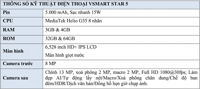 Vingroup bán Vsmart Star 5 - điện thoại kèm data 4G miễn phí - Ảnh 2.