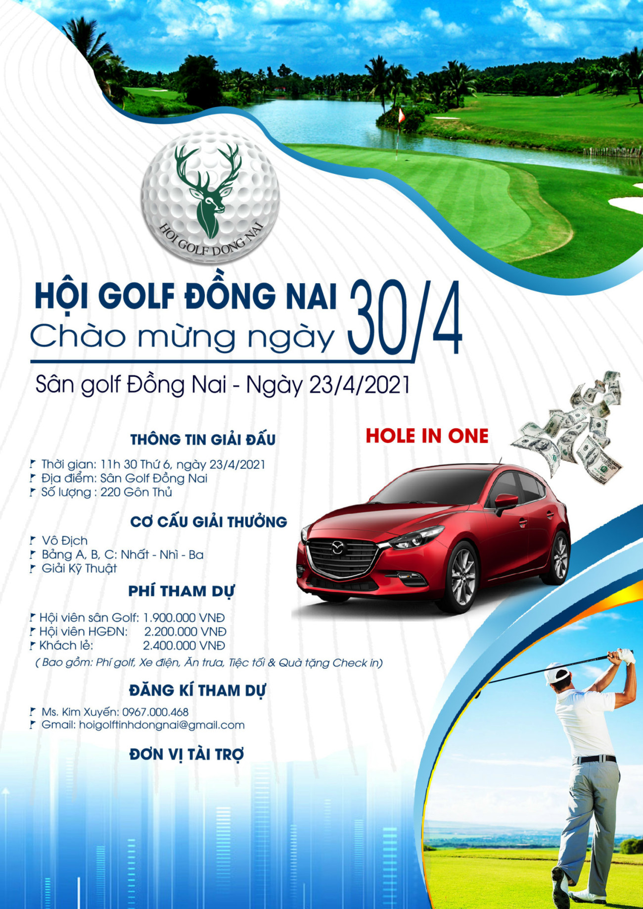 Hội golf Đồng Nai tổ chức giải chào mừng 30/4 - Ảnh 1.