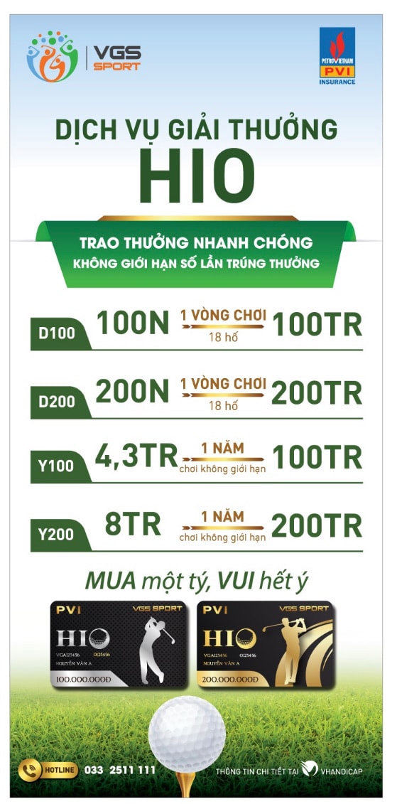 VGS Booking tặng gói giải thưởng HIO 20 triệu đồng cho các golfer - Ảnh 2.