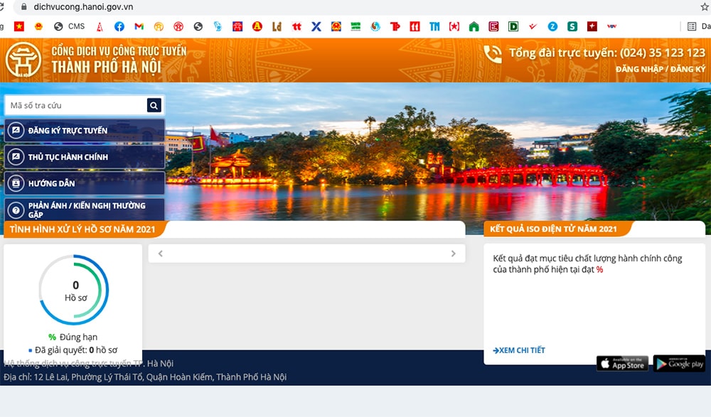 Cổng dịch vụ công trực tuyến của Hà Nội lại bị lỗi - ảnh 1