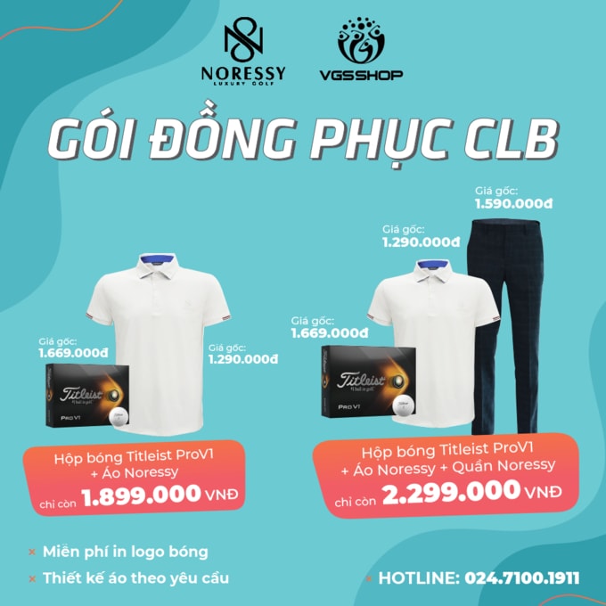 Dành cho các CLB: Mua đồng phục Noressy, tặng bóng Titleist chỉ có tại VGS Shop - Ảnh 1.