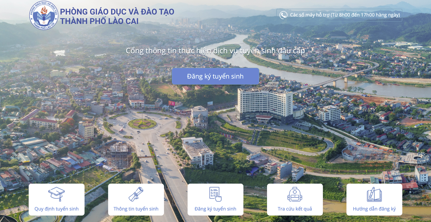 Thành phố Lào Cai tuyển sinh Trực tuyến – Chuyển đổi số trong ngành Giáo dục