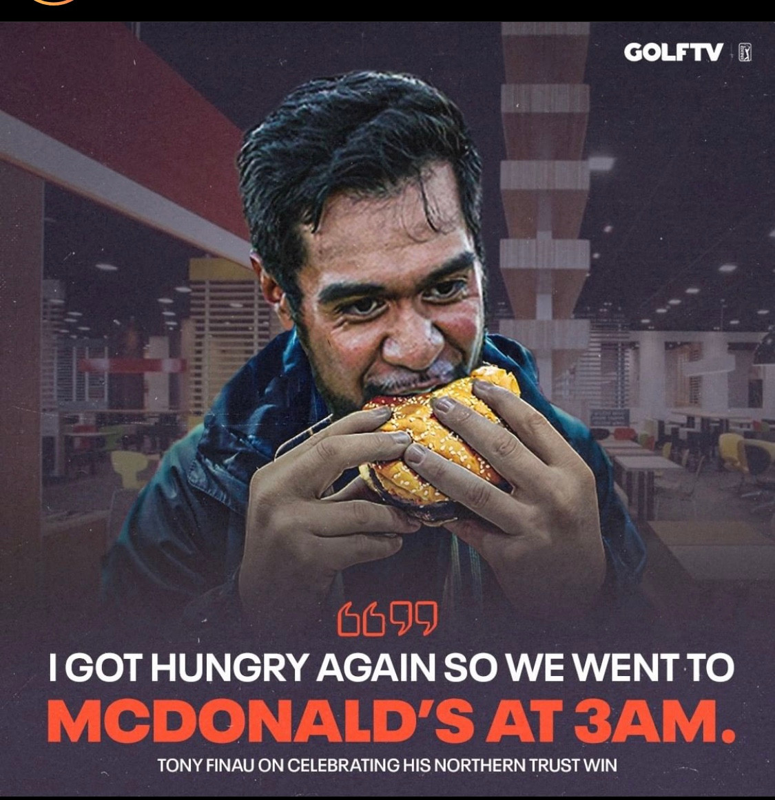 Lĩnh 1,7 triệu đô tiền thưởng, Tony Finau đi ăn McDonald lúc 3 giờ sáng - Ảnh 1.