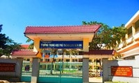 Trường THPT Chu Văn An- nơi vừa tổ chức thi lại cho học sinh giữa mùa dịch