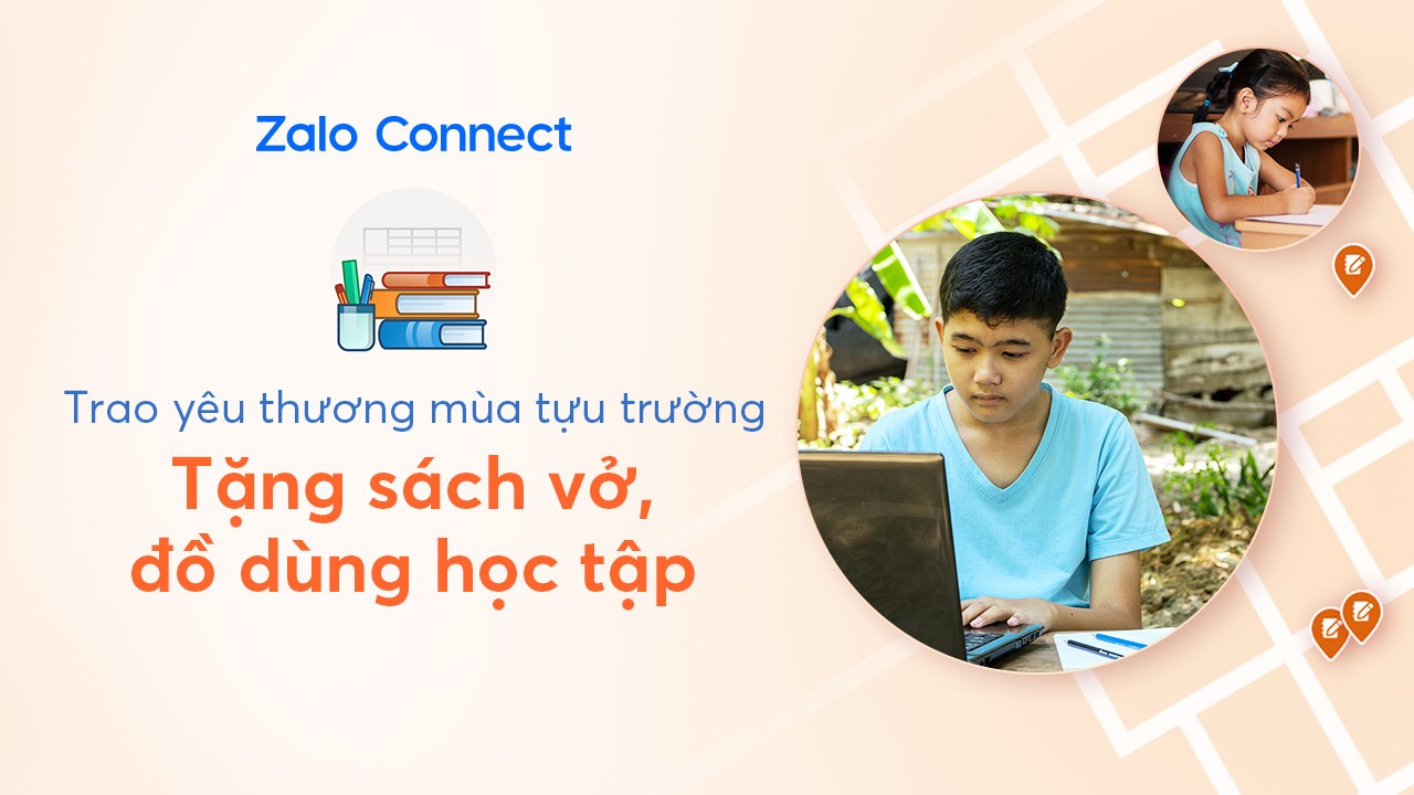 Hỗ trợ đồ dùng học tập cho học sinh qua Zalo Connect - Ảnh 1.