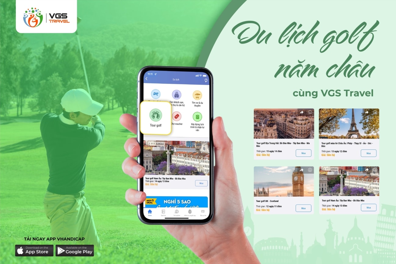 Cách lựa chọn Tour Golf trên app vHandicap - Ảnh 1.