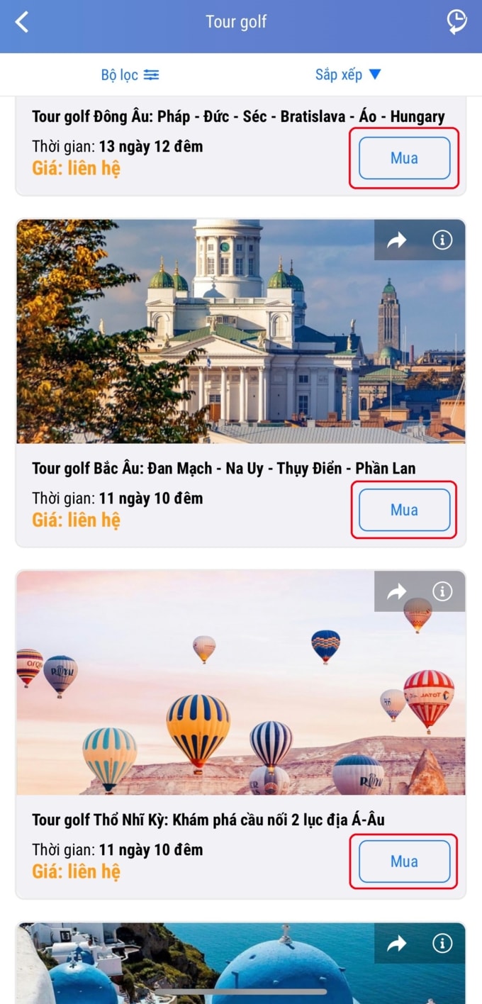 Cách lựa chọn Tour Golf trên app vHandicap - Ảnh 4.