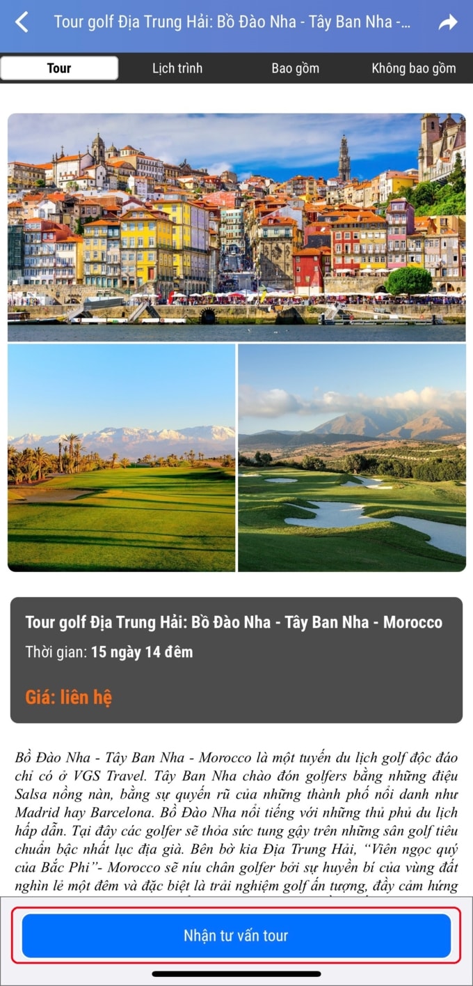 Cách lựa chọn Tour Golf trên app vHandicap - Ảnh 6.