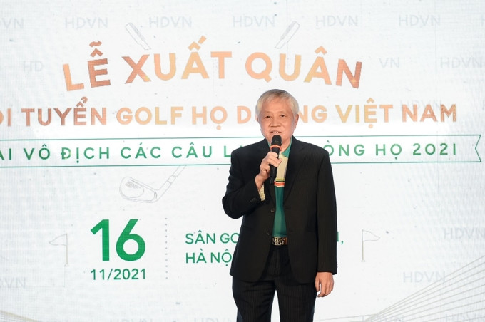 Lễ xuất quân Câu lạc bộ Golf Họ Dương Việt Nam tranh tài Giải Vô địch các Câu lạc bộ dòng họ 2021 - Ảnh 3.