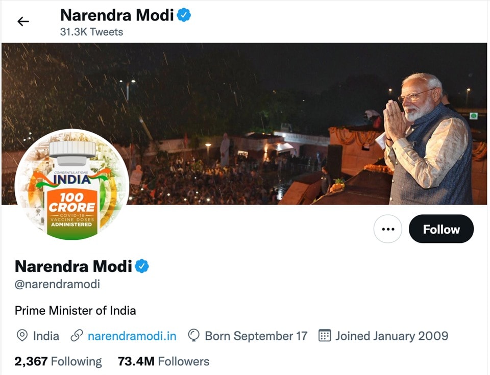 Twitter của Thủ tướng Ấn Độ bị tấn công, đăng tin giả về Bitcoin Twitter của Thủ tướng Ấn Độ bị tấn công, đăng tin giả về Bitcoin