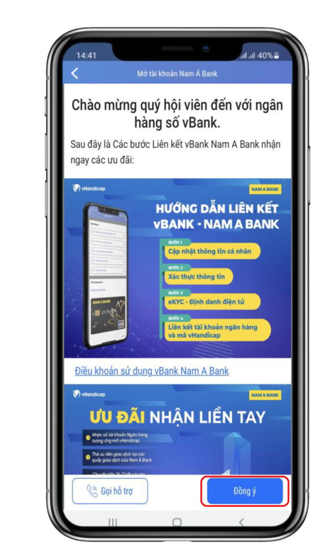 Hướng dẫn mở tài khoản Nam Á Bank trên vHandicap - Ảnh 3.