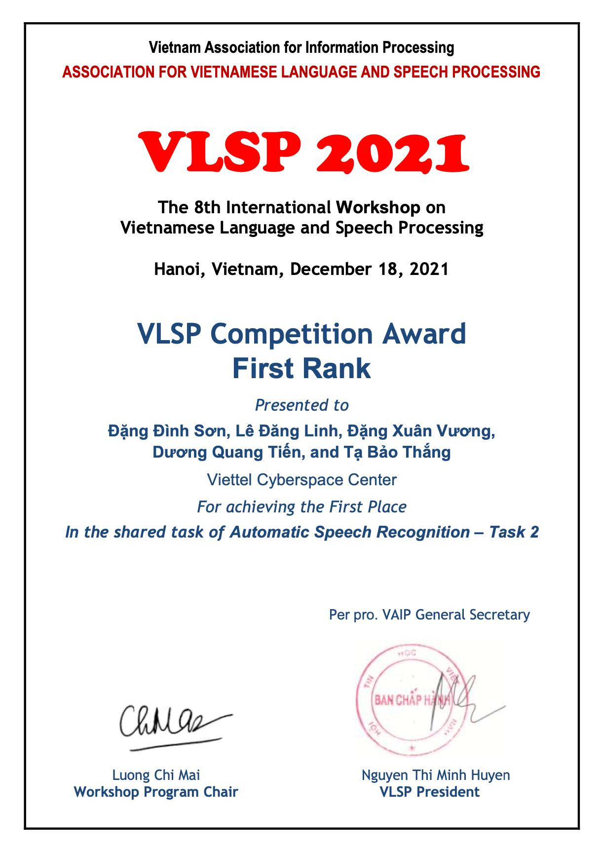 Viettel AI tiếp tục dẫn đầu tại giải thưởng về Xử lý tiếng nói  - Ảnh 1.
