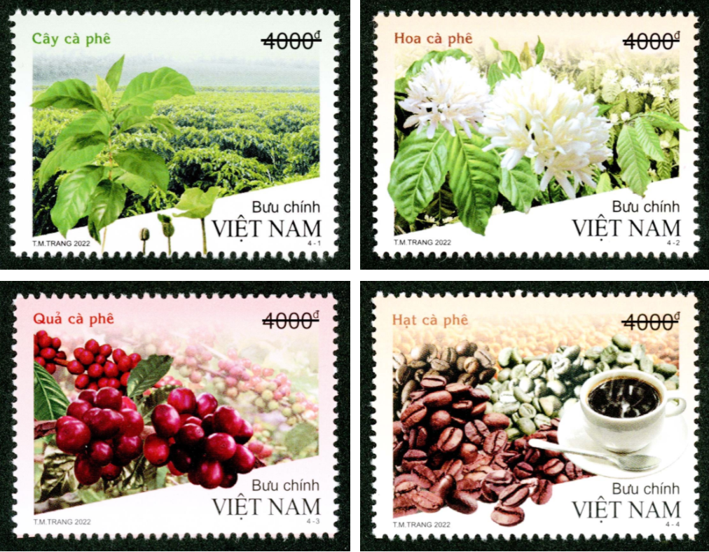 Việt Nam phát hành bộ tem bưu chính quảng bá cây cà phê - Ảnh 1.