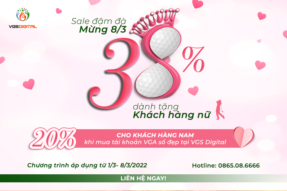 Mừng ngày phụ nữ 08/3: VGS Digital “sale sốc” khi mua sắm mã VGA mới trên vHandicap - Ảnh 1.