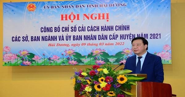 Sở Y tế “đội sổ” trong bảng xếp hạng chỉ số cải cách hành chính của tỉnh Hải Dương