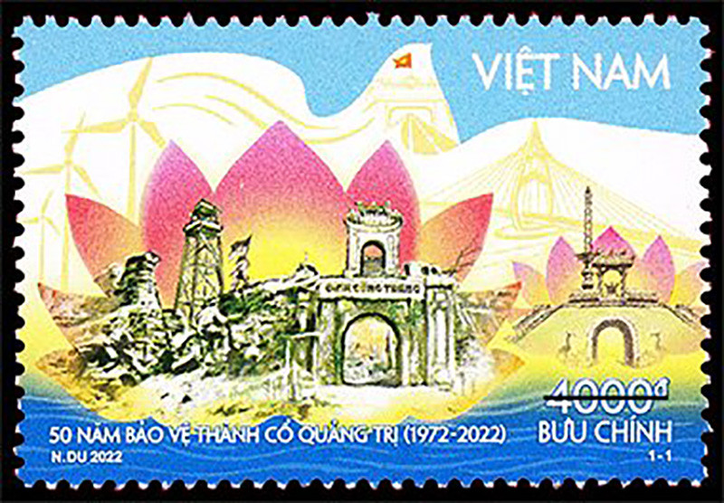 Phát hành đặc biệt bộ tem bưu chính 50 năm bảo vệ Thành cổ Quảng Trị - Ảnh 1.