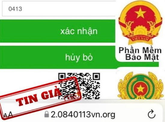 Giả mạo Cổng thông tin điện tử Bộ Công an để lừa đảo