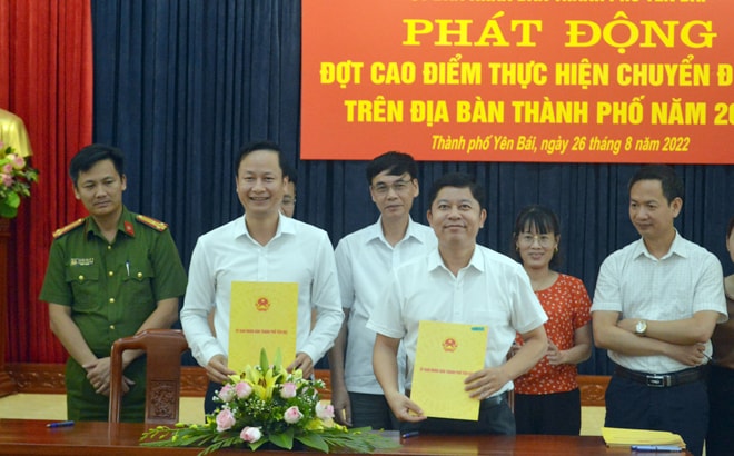 Thành phố Yên Bái phát động đợt cao điểm chuyển đổi số năm 2022