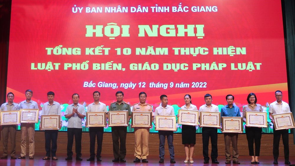 Bắc Giang, phổ biến, tuyên truyền pháp luật, tổng kết, Luật Phổ biến, giáo dục pháp luật