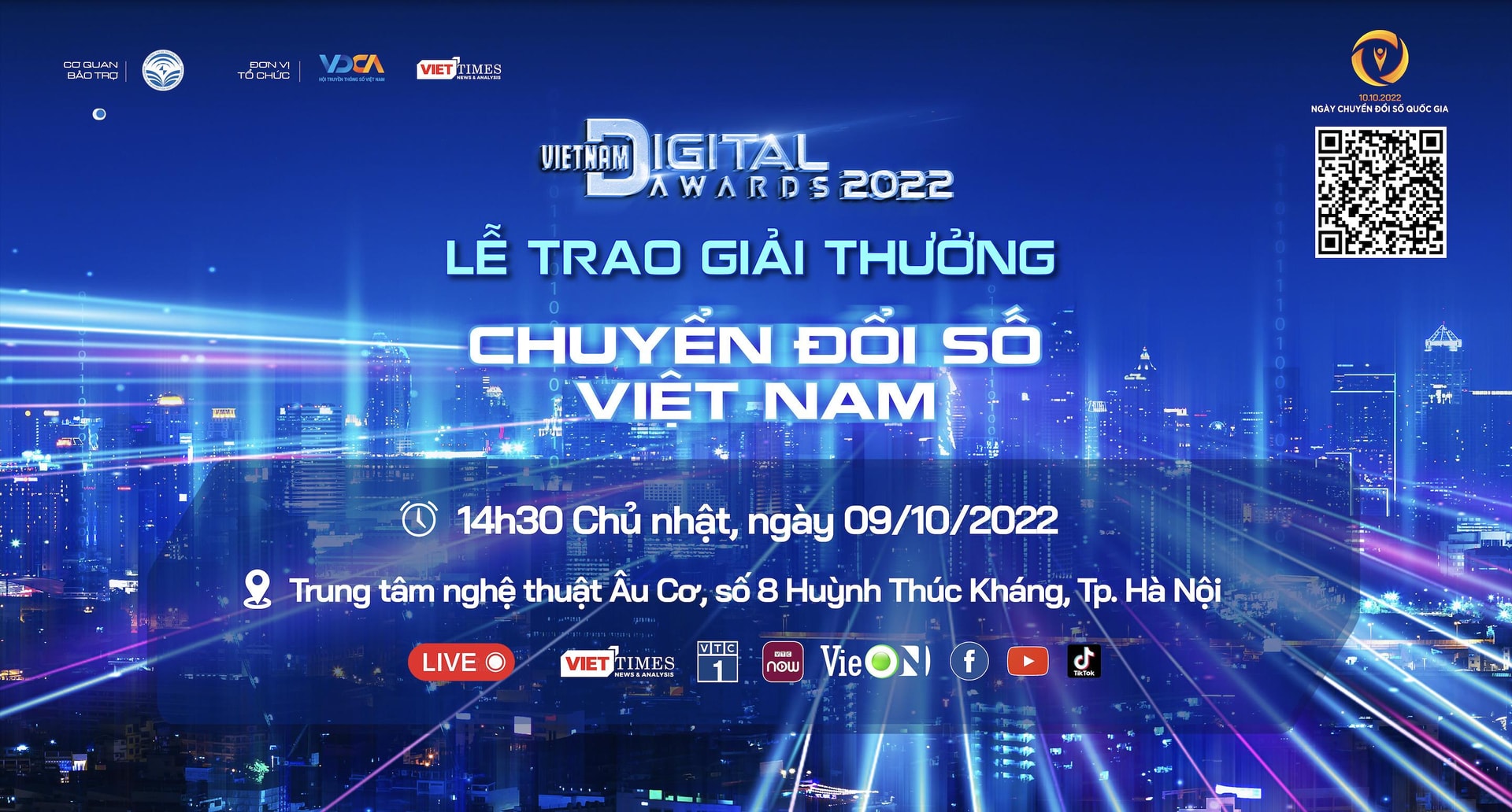 Ngày 9/10, trao Giải thưởng Chuyển đổi số Việt Nam – Vietnam Digital Awards năm 2022