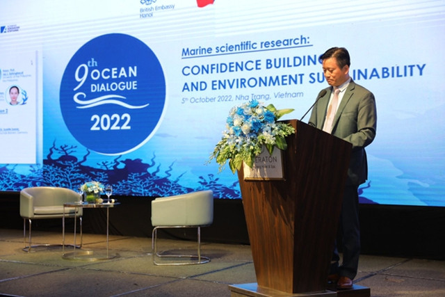 TS. Nguyễn Hùng Sơn phát biểu nhấn mạnh tầm quan trọng của hoạt động nghiên cứu khoa học biển