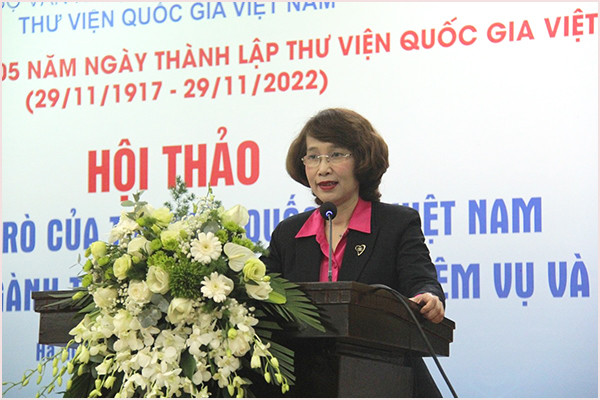 Hội thảo “Vị trí, vai trò của Thư viện Quốc gia Việt Nam trong chuyển đổi số ngành thư viện Việt Nam - Nhiệm vụ và giải pháp” - Ảnh 1.
