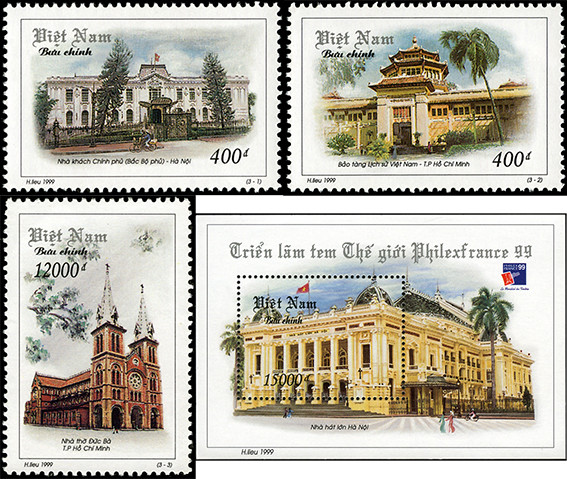 Kiến trúc nhà thờ Việt Nam trên tem bưu chính Việt Nam - Ảnh 4.