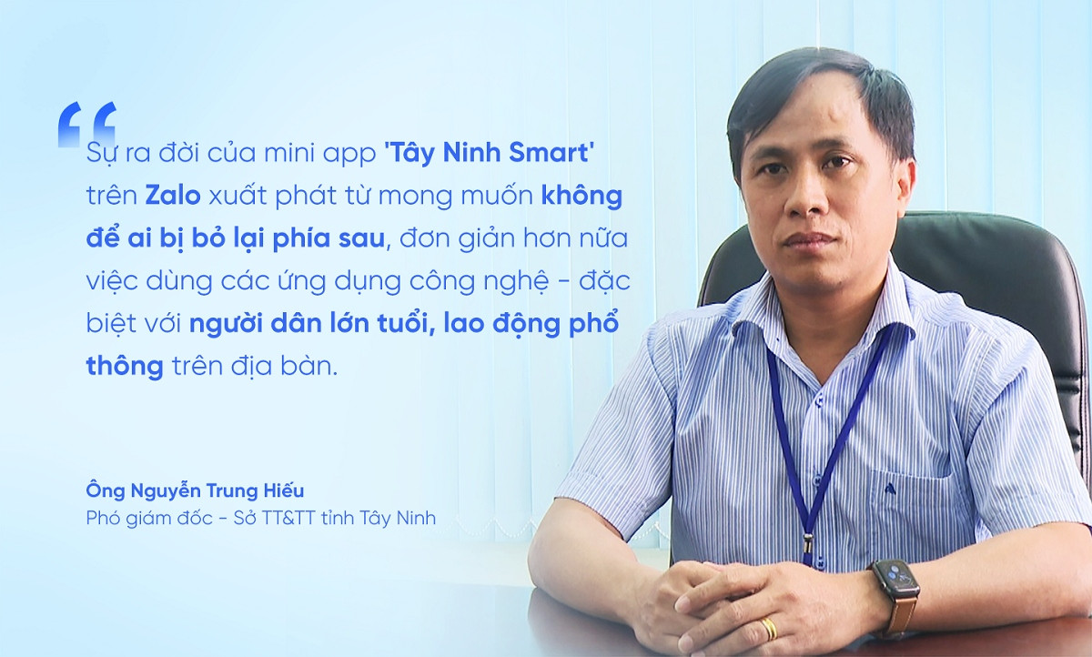 so tt tt tinh tay ninh Dua tay ninh smart len zalo de nguoi dan de dung hinh anh 1