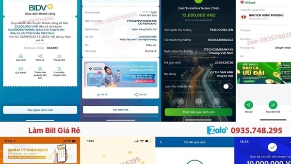 Giả hóa đơn chuyển tiền điện tử để lừa đảo