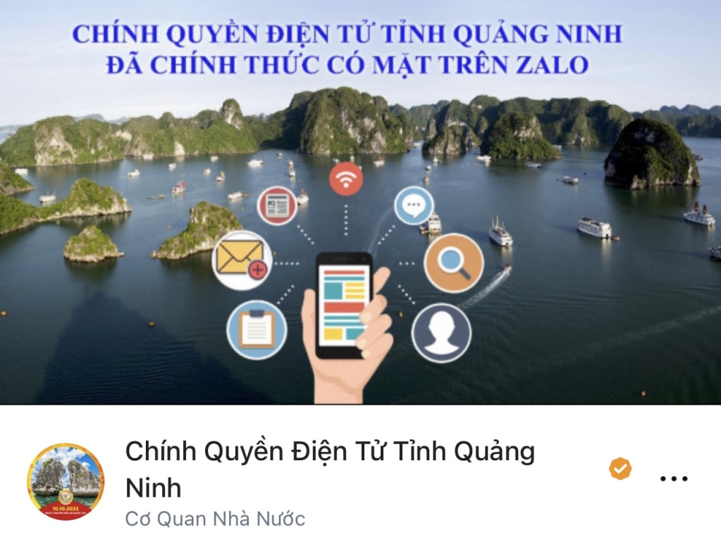 Official Zalo Chính quyền điện tử Quảng Ninh.