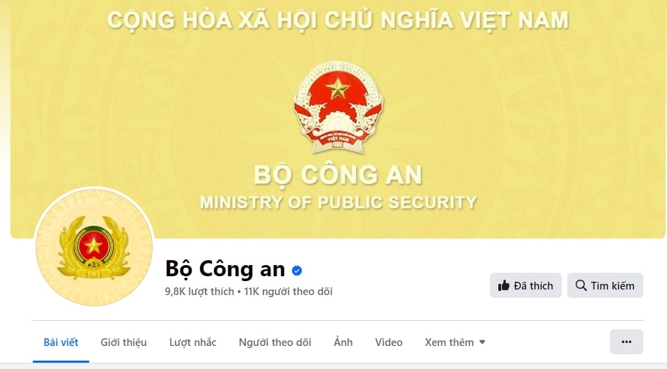 bo cong an ra mat trang thong tin chinh thuc tren nen tang mang xa hoi facebook hinh anh 1