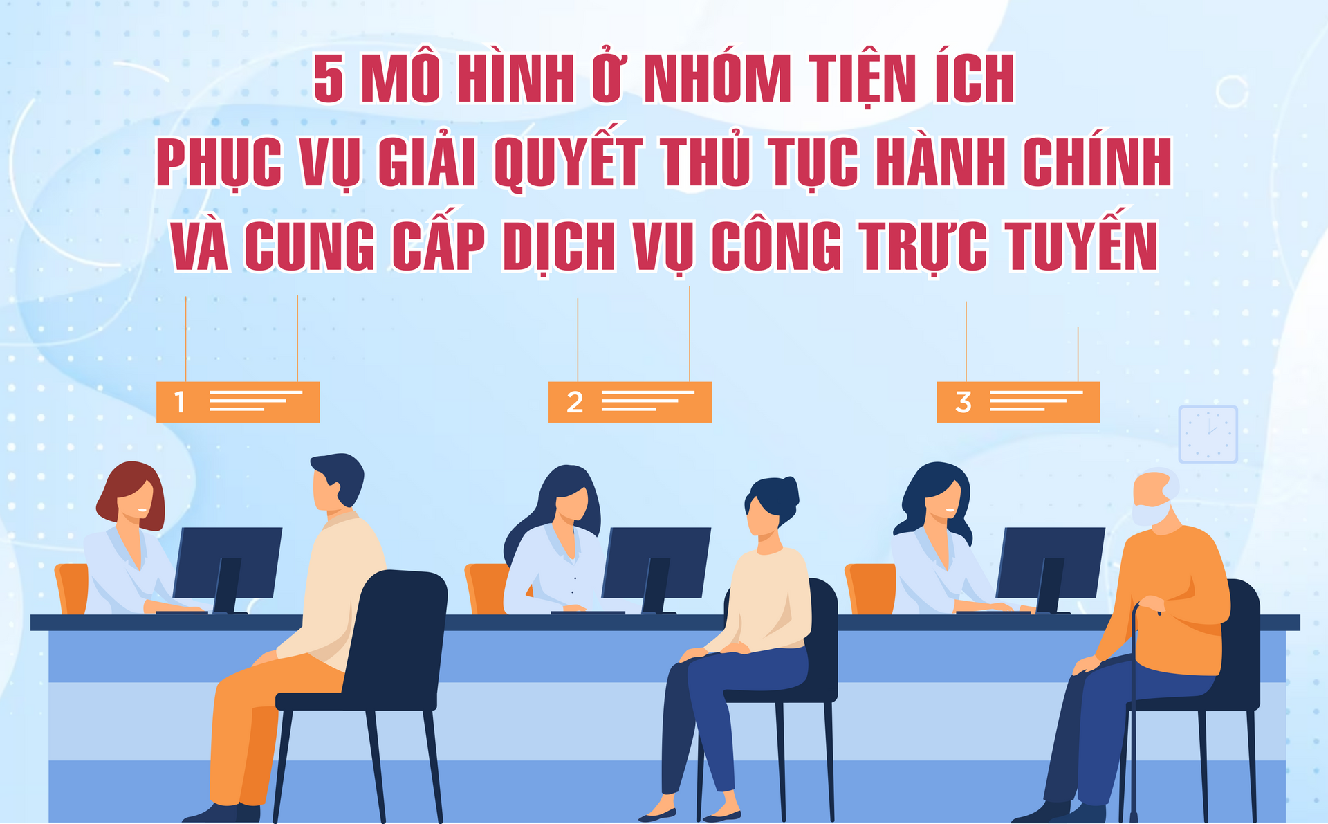 5 mô hình ở nhóm tiện ích phục vụ giải quyết thủ tục hành chính và cung cấp DVCTT