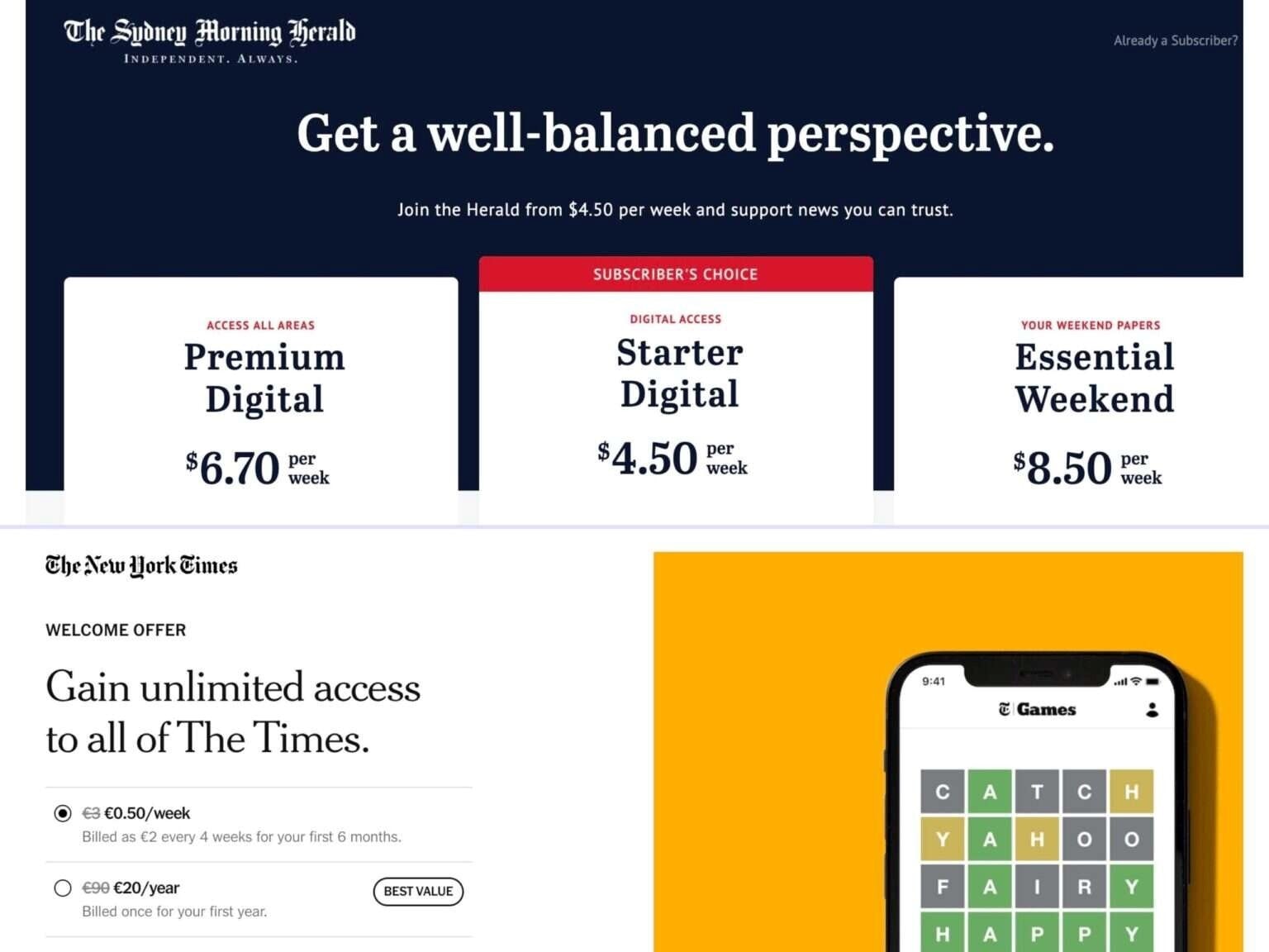 10 tờ báo tiếng Anh có số lượng độc giả đăng ký trả phí cao nhất thế giới 10 tờ báo tiếng Anh có số lượng độc giả đăng ký trả phí cao nhất thế giới