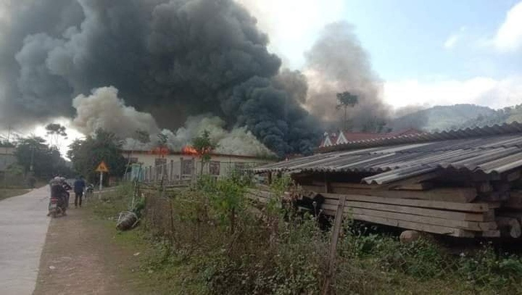Cháy trường bán trú ở Sơn La, một học sinh lớp 9 tử vong - 2