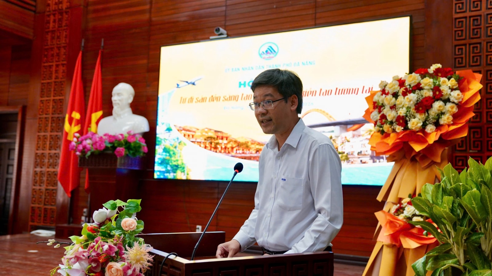 Phó Giám đốc Sở KH&CN TP. Đà Nẵng Lê Sơn Phong phát biểu tại Hội thảo. (Ảnh: dost.danang.gov.vn)