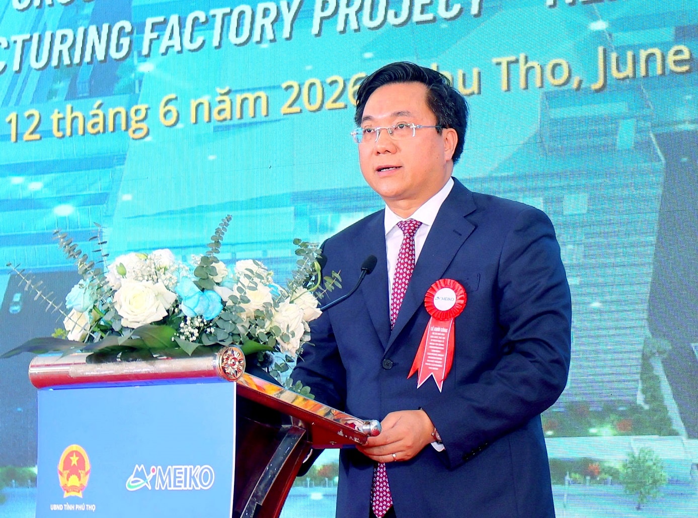 Chủ tịch UBND tỉnh Trần Duy Đông phát biểu tại buổi lễ