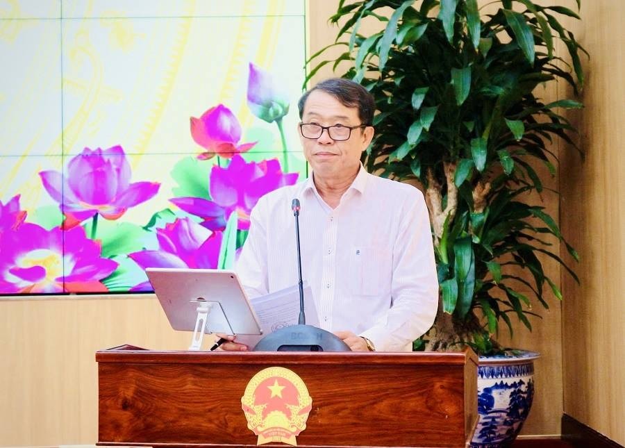 Phó Chủ tịch UBND thành phố Nguyễn Văn Khởi phát biểu kết luận Phiên họp. (Ảnh CT)