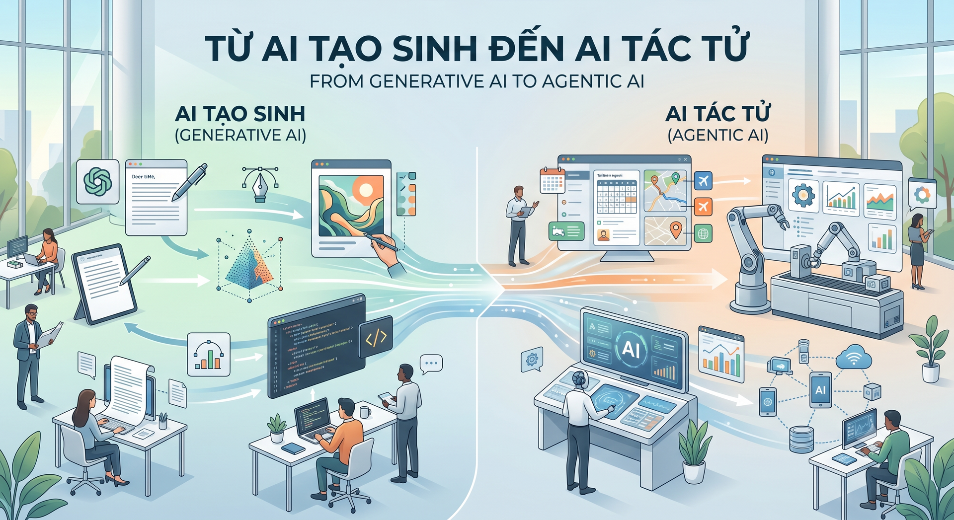 AI tao sinh den AI tac tu