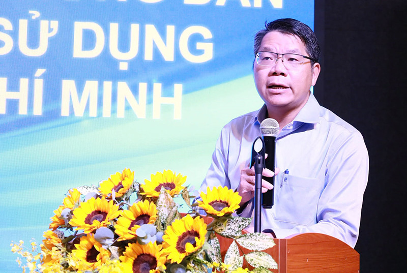 Giám đốc Sở KH&CN Lê Văn Thăng: Việc đánh giá các nhiệm vụ KHCN không chỉ dừng ở nghiệm thu, mà tập trung vào hiệu quả ứng dụng của kết quả nghiên cứu. (Ảnh: SKH)